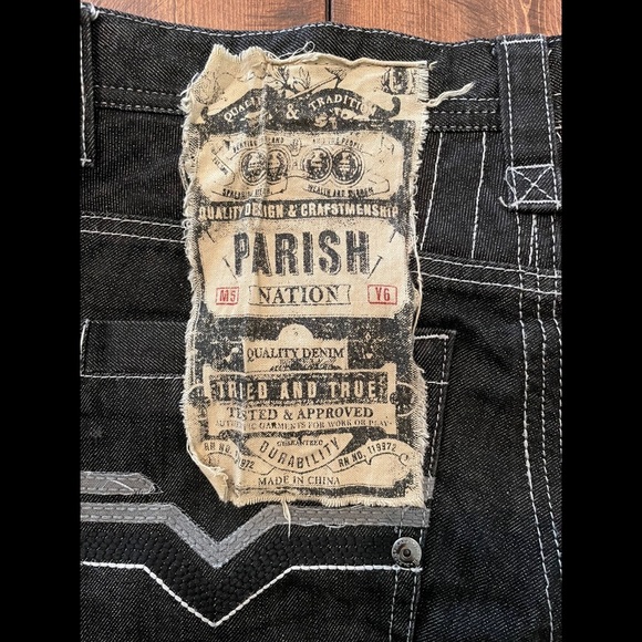 Parish Nation Men’s Black Jeans - Size 36 Waist - Picture 8 of 12